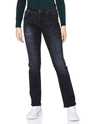 Herrlicher Women's Super G Straight Reused Denim Black Jeans, Crow 863, W28/L32 on Sale